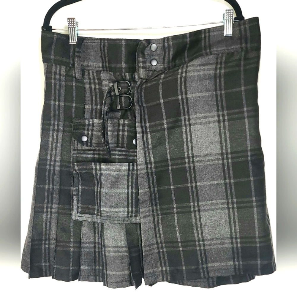 Scottish Tartan Utility Kilt grey size 40